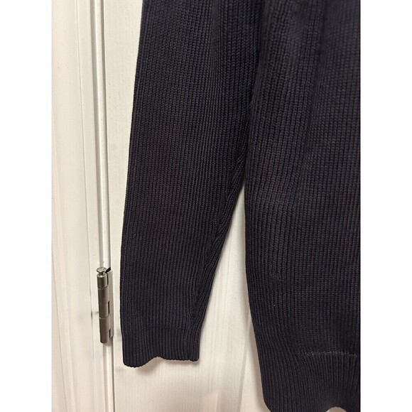 ZARA MAN Basic Sweater Jacket Men’s SZ XL Navy Blue Full Zip Cable Knit Cotton - Picture 10 of 16